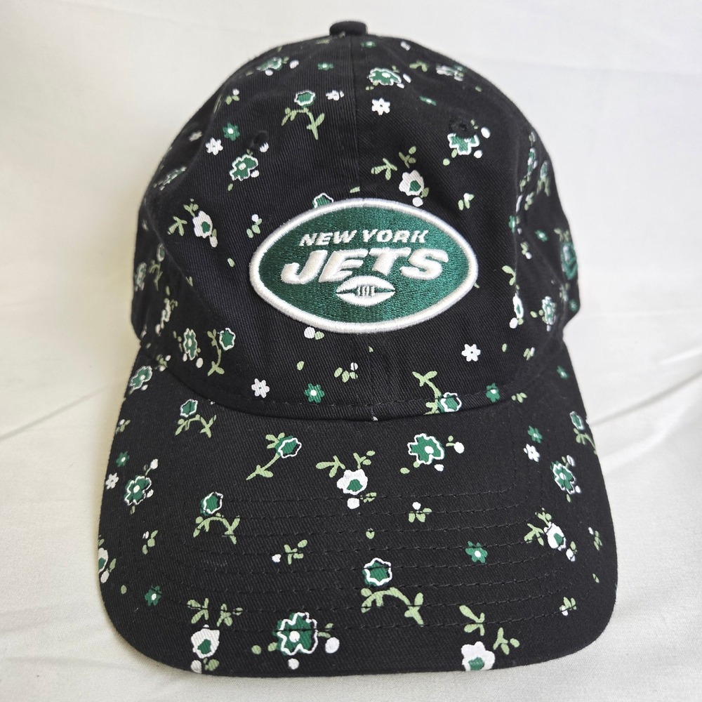 NFL New York Jets New Era 9TWENTY Floral Adjustable Hat Women's Black